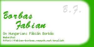 borbas fabian business card